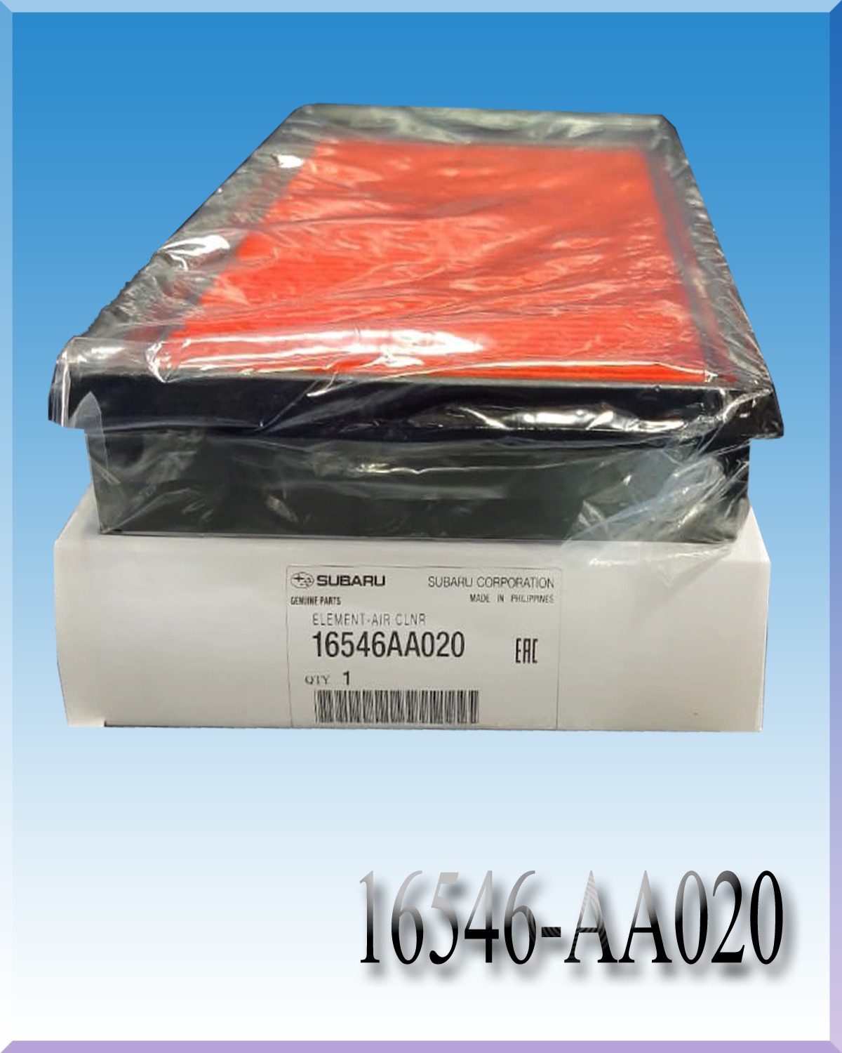 Air Filter Part Numbers: 16546AA020